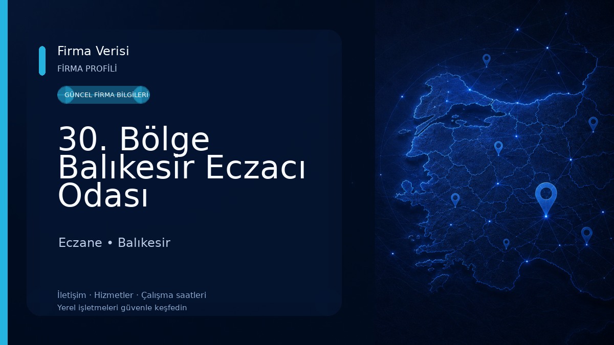 30. Bölge Balıkesir Eczacı Odası Eczane