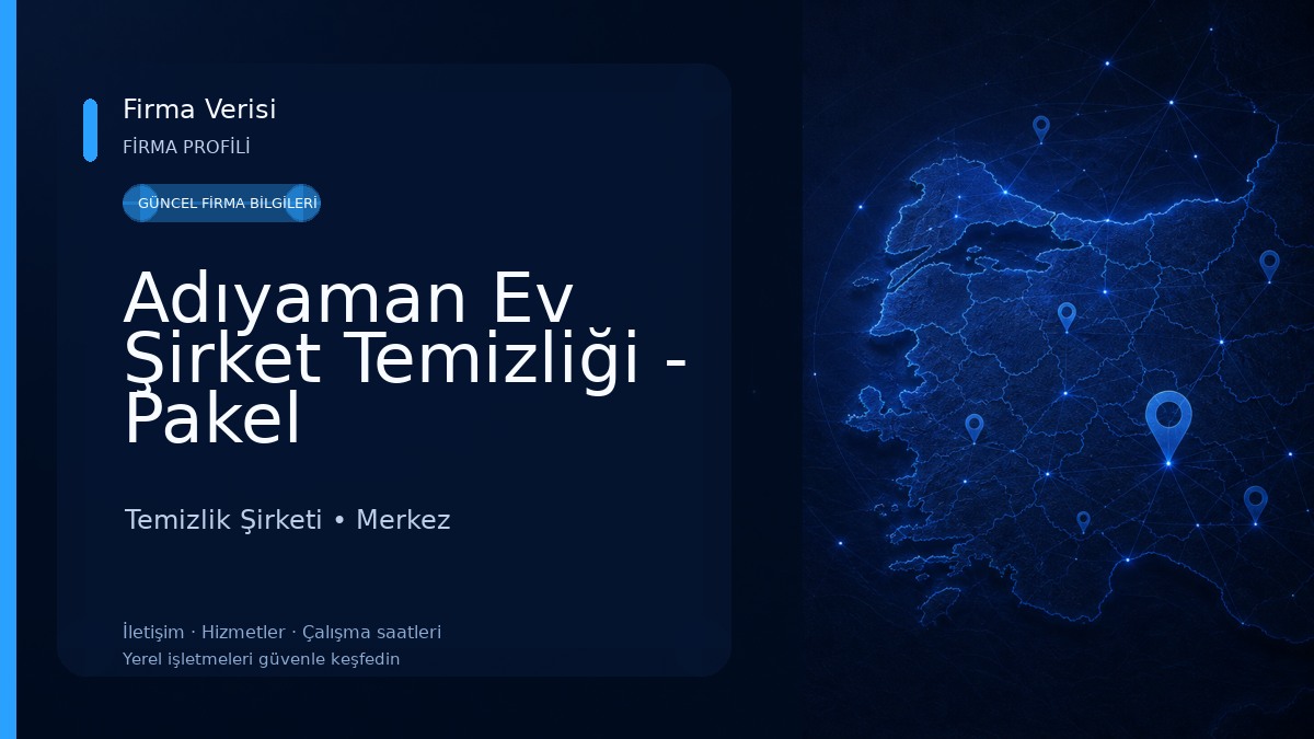 Adıyaman Ev Şirket Temizliği - Pakel Temizlik Şirketi