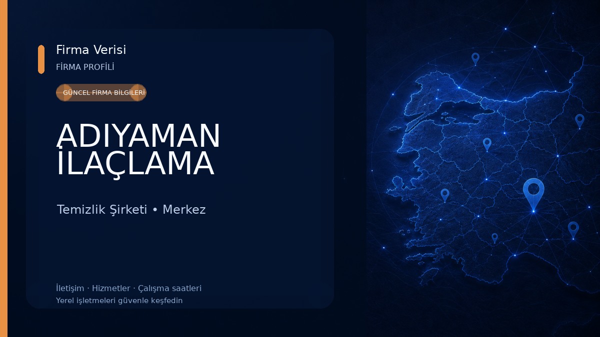 ADIYAMAN İLAÇLAMA Temizlik Şirketi