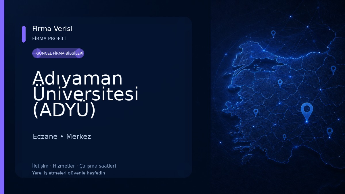 Adıyaman Üniversitesi (ADYÜ) Eczane