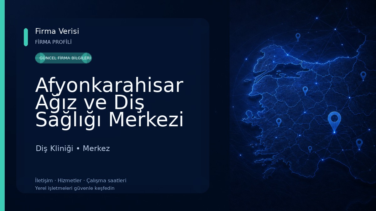 Afyonkarahisar Ağız ve Diş Sağlığı Merkezi Mareşal Fevzi Çakmak Semt Polikliniği Diş Kliniği