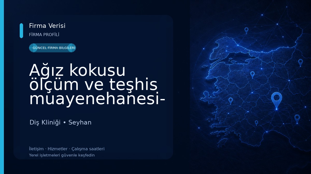 Ağız kokusu ölçüm ve teşhis muayenehanesi- Halitosis clinic- Halitorium Diş Kliniği