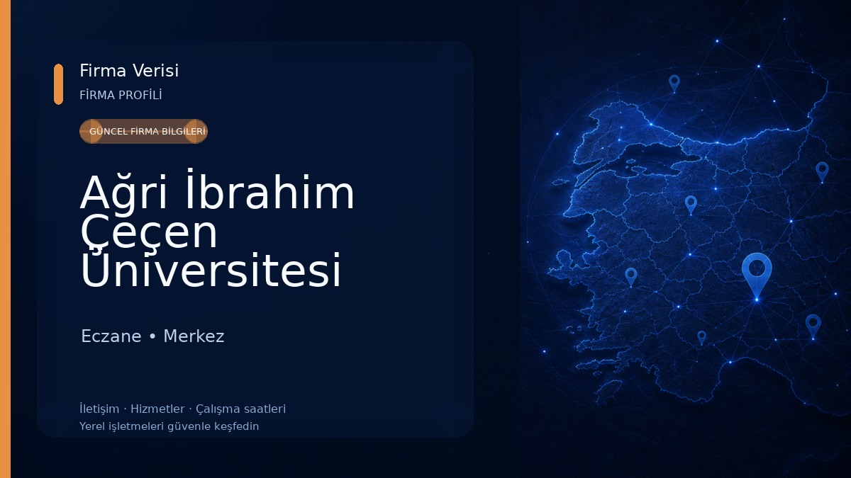 Ağri İbrahim Çeçen Üniversitesi Eczacilik Fakültesi Eczane