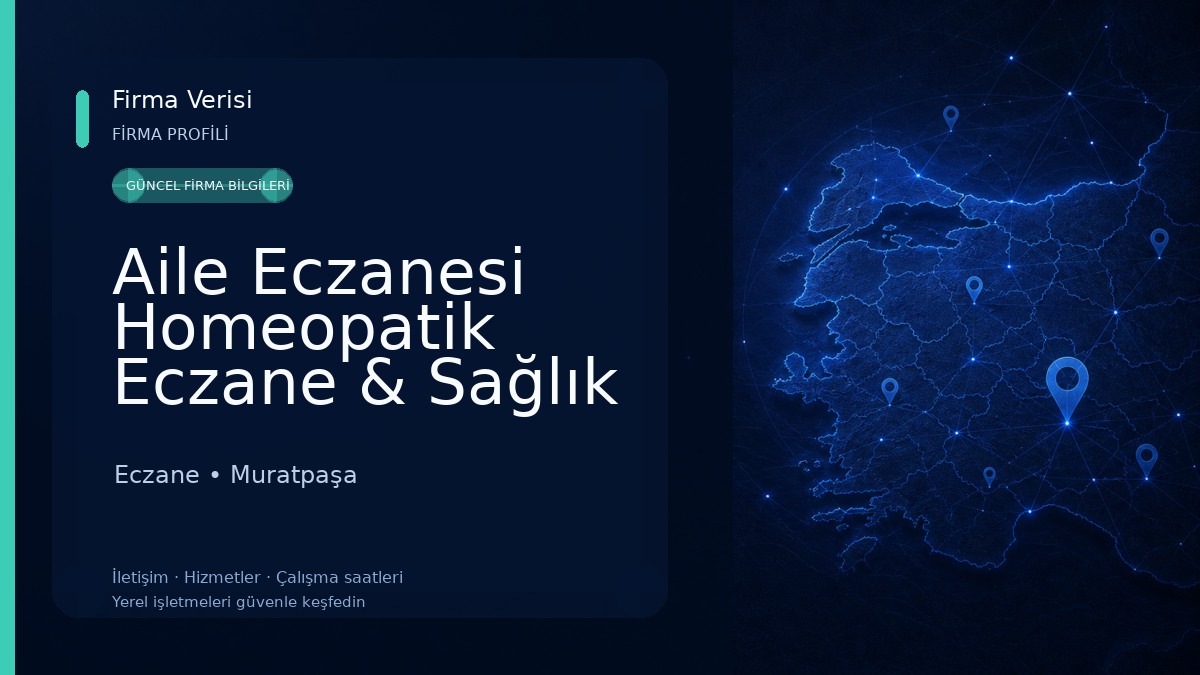 Aile Eczanesi Homeopatik Eczane & Sağlık Danışmanlığı (APOTHEKE аnтека pharmacy صَيْدَلِيَّةٌ) Eczane