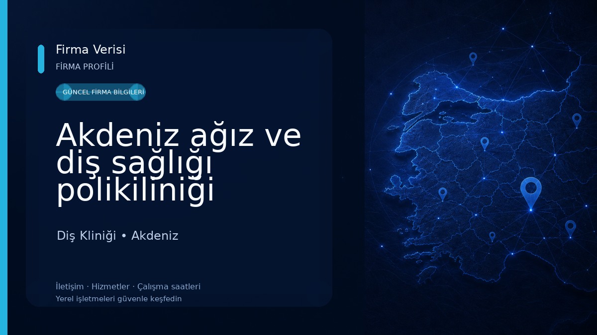 Akdeniz ağız ve diş sağlığı polikiliniği Diş Kliniği