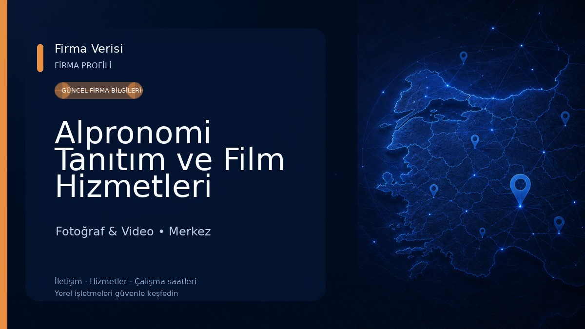 Alpronomi Tanıtım ve Film Hizmetleri Fotoğraf & Video