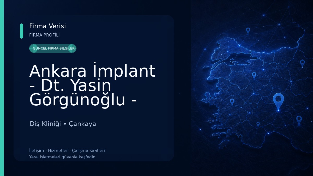 Ankara İmplant - Dt. Yasin Görgünoğlu - Ankara En İyi Diş Hekimi - Ankara Diş Hekimi Tavsiye - İmplant Fiyatları - Zirkonyum Diş Kliniği