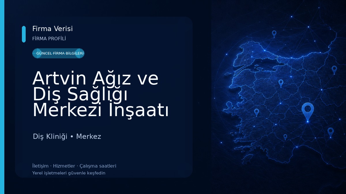 Artvin Ağız ve Diş Sağlığı Merkezi İnşaatı Diş Kliniği