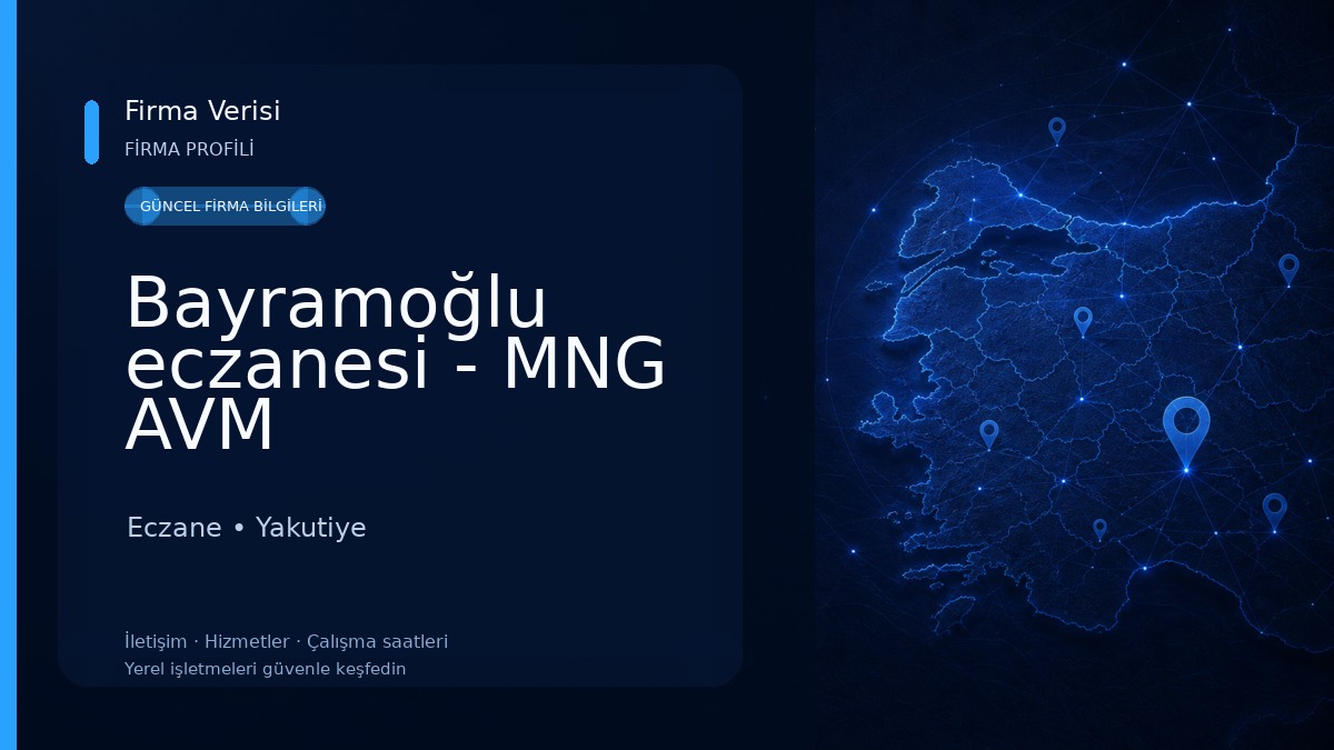 Bayramoğlu eczanesi - MNG AVM