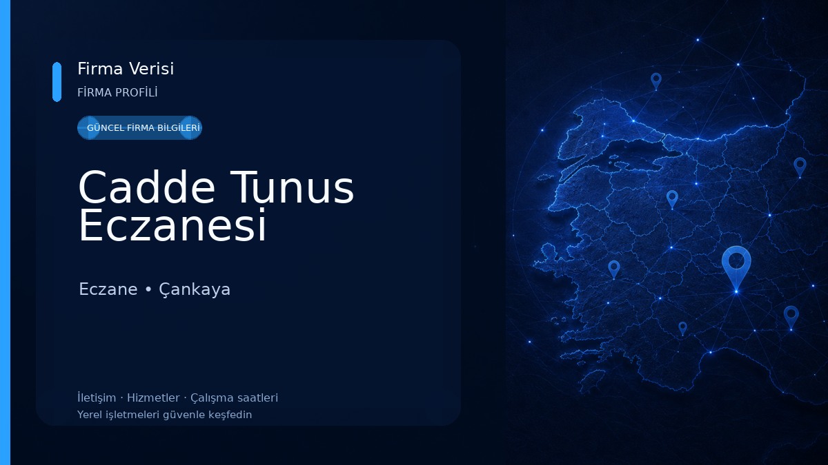 Cadde Tunus Eczanesi Eczane