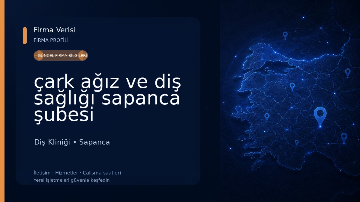 çark ağız ve diş sağlığı sapanca şubesi Diş Kliniği