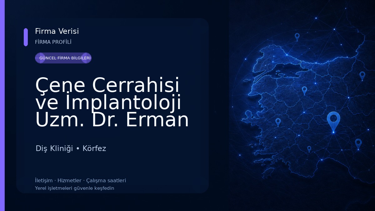 Çene Cerrahisi ve İmplantoloji Uzm. Dr. Erman Şenel Modern Diş Polikliniği Diş Kliniği