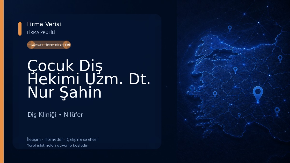 Çocuk Diş Hekimi Uzm. Dt. Nur Şahin (Pedodonti Uzmanı) Diş Kliniği