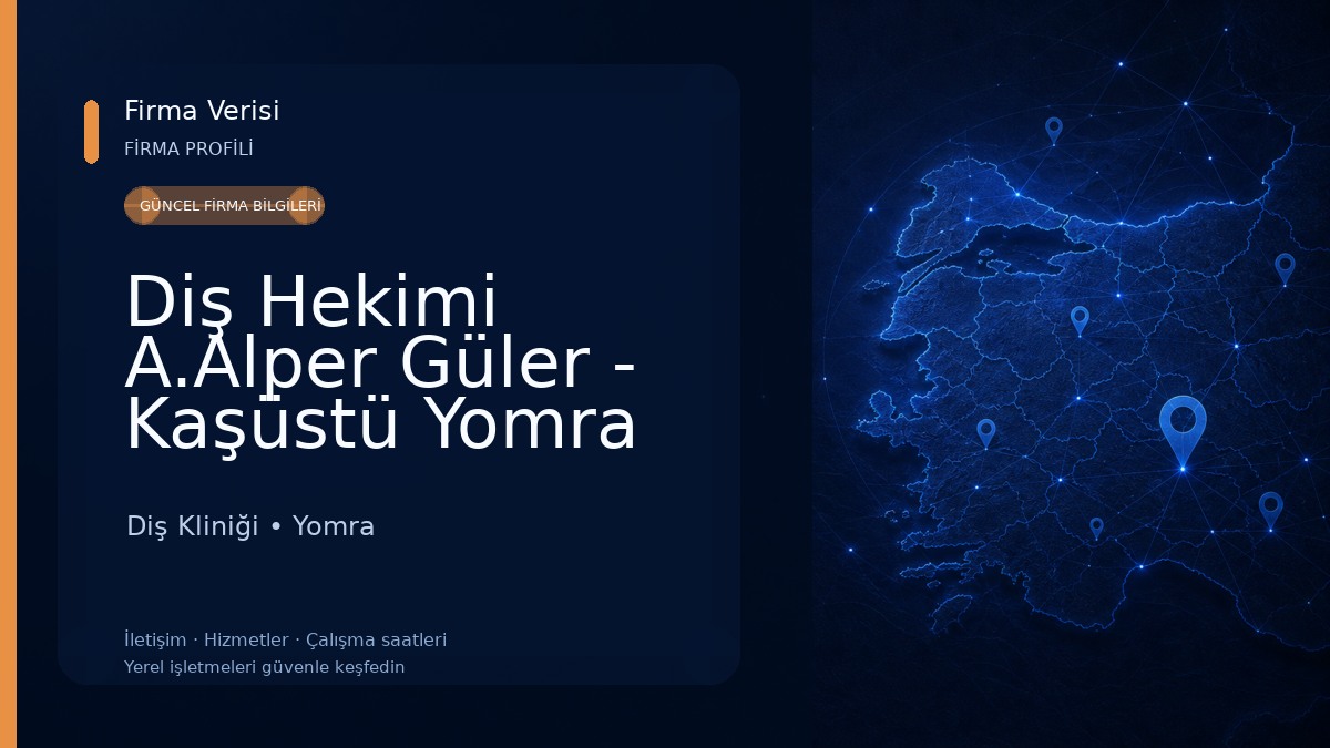 Diş Hekimi A.Alper Güler - Kaşüstü Yomra Diş Kliniği Diş Kliniği
