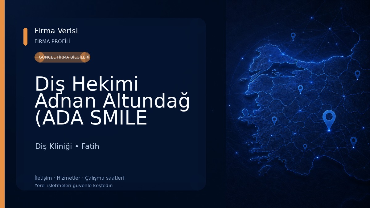 Diş Hekimi Adnan Altundağ (ADA SMILE STUDIO) Diş Kliniği