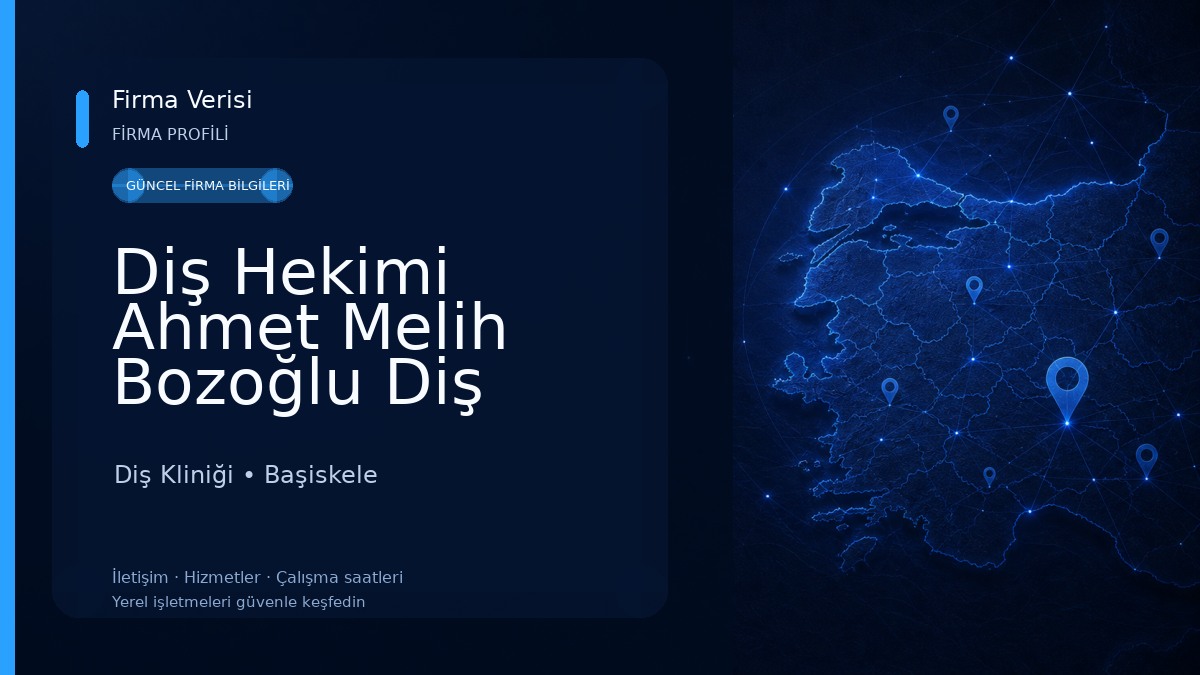 Diş Hekimi Ahmet Melih Bozoğlu Diş Kliniği 