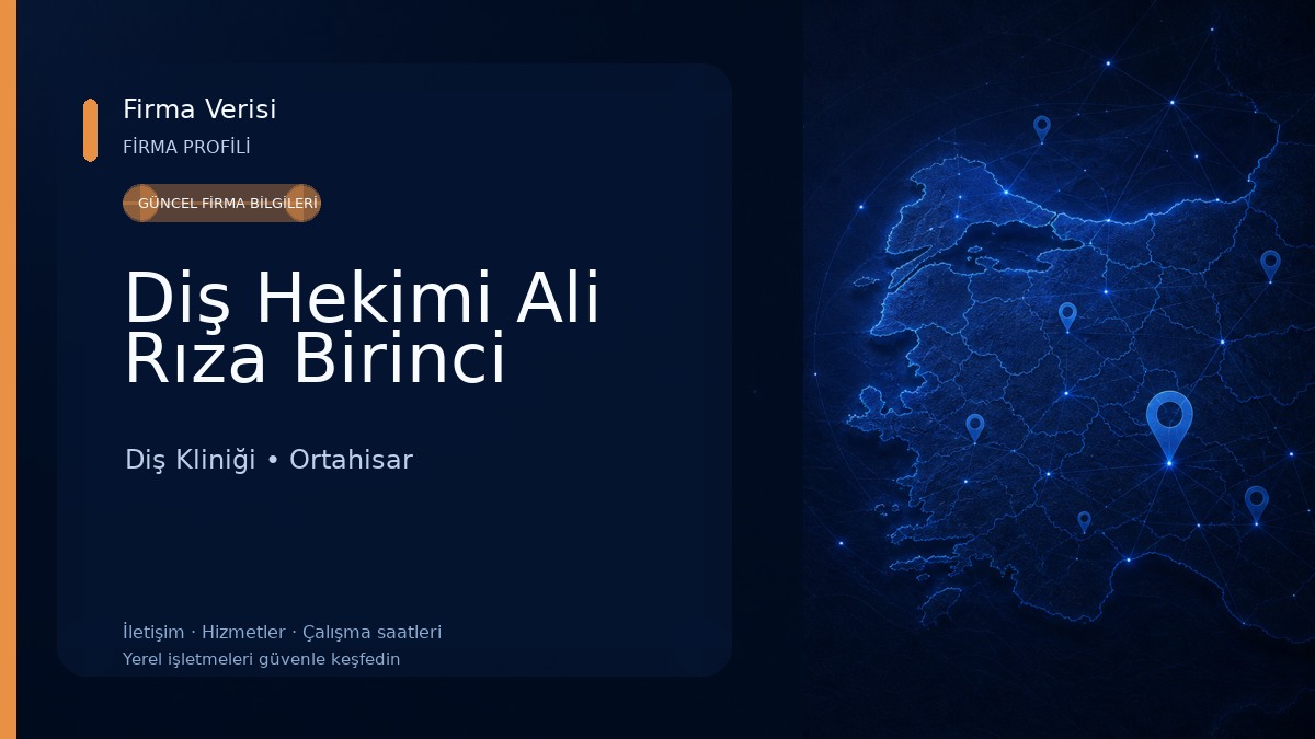 Diş Hekimi Ali Rıza Birinci 