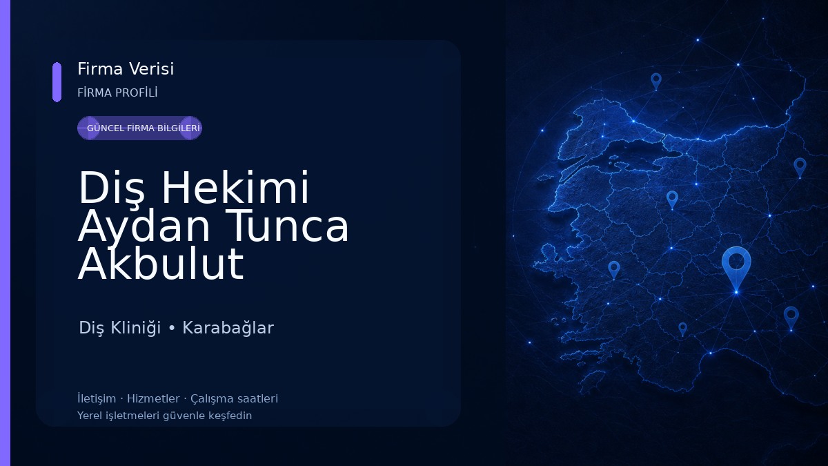 Diş Hekimi Aydan Tunca Akbulut Diş Kliniği