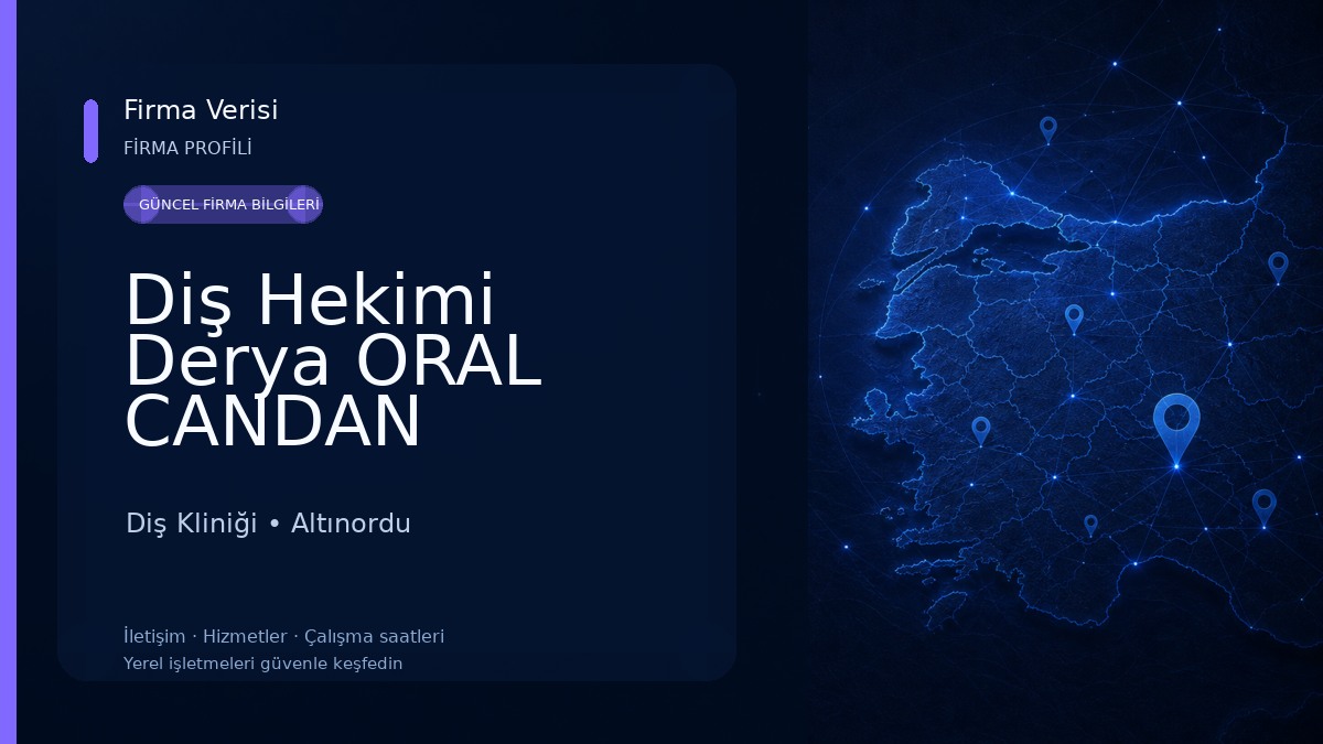 Diş Hekimi Derya ORAL CANDAN Diş Kliniği
