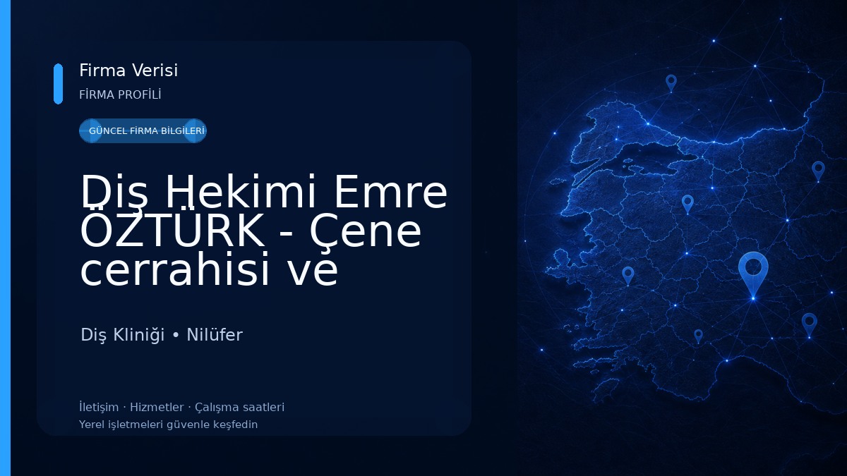 Diş Hekimi Emre ÖZTÜRK - Çene cerrahisi ve implant tedavisi Diş Kliniği