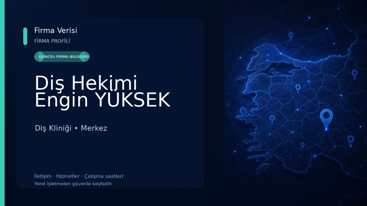 Diş Hekimi Engin YÜKSEK Diş Kliniği