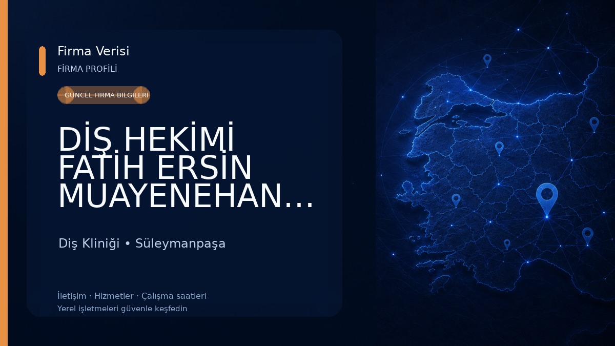 DİŞ HEKİMİ FATİH ERSİN MUAYENEHANESİ Diş Kliniği