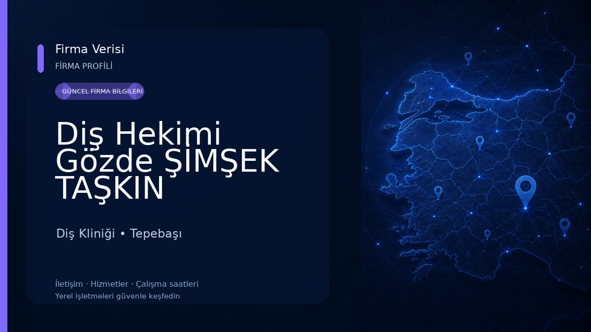 Diş Hekimi Gözde ŞİMŞEK TAŞKIN Diş Kliniği
