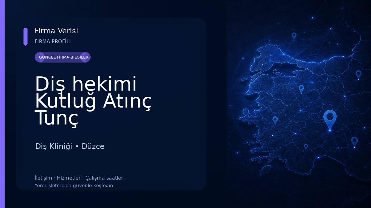 Diş hekimi Kutluğ Atınç Tunç Diş Kliniği