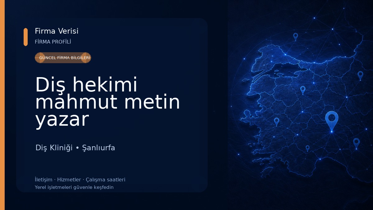 Diş hekimi mahmut metin yazar Diş Kliniği