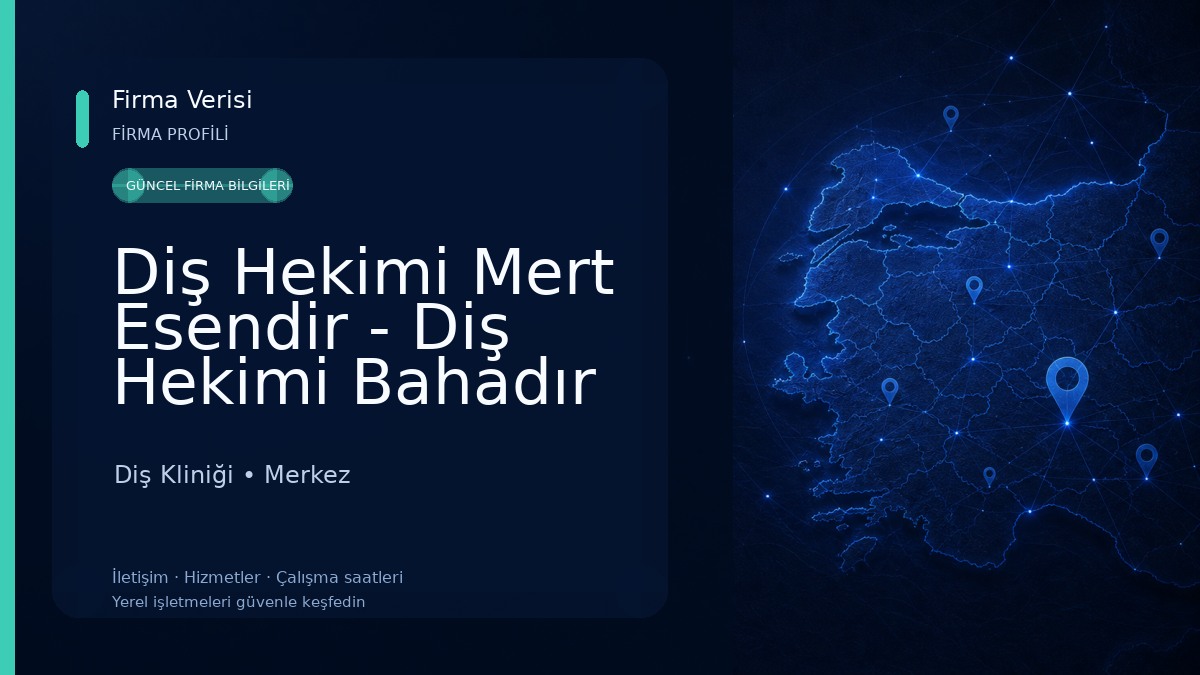 Diş Hekimi Mert Esendir - Diş Hekimi Bahadır Balıoğlu Diş Kliniği