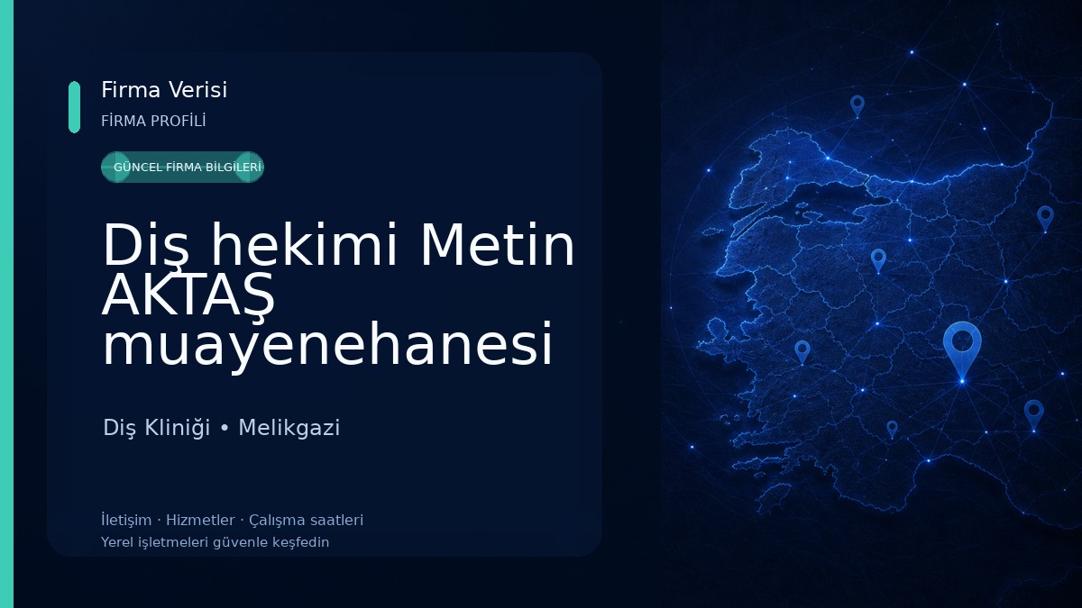 Diş hekimi Metin AKTAŞ muayenehanesi Diş Kliniği
