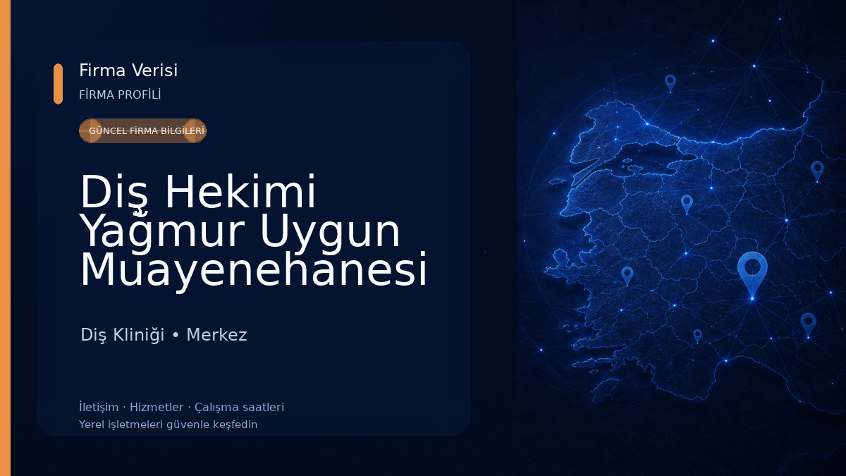 Diş Hekimi Yağmur Uygun Muayenehanesi Diş Kliniği