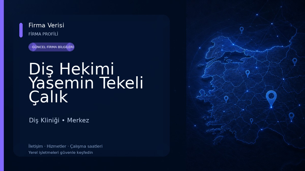 Diş Hekimi Yasemin Tekeli Çalık 