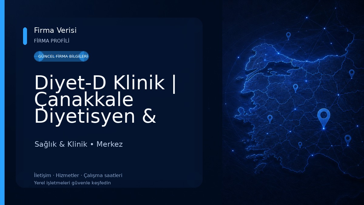 Diyet-D Klinik | Çanakkale Diyetisyen & Biorezonans Terapi Merkezi Sağlık & Klinik