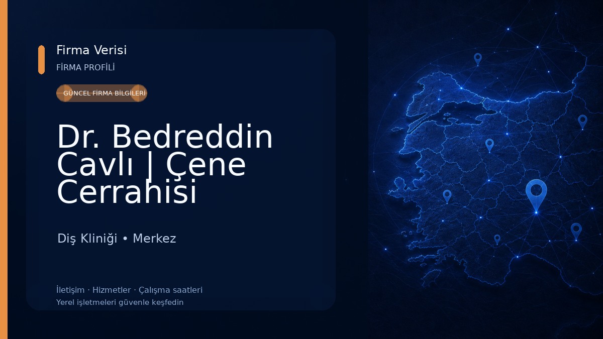 Dr. Bedreddin Cavlı | Çene Cerrahisi Uzmanı | Kütahya Diş Kliniği Diş Kliniği