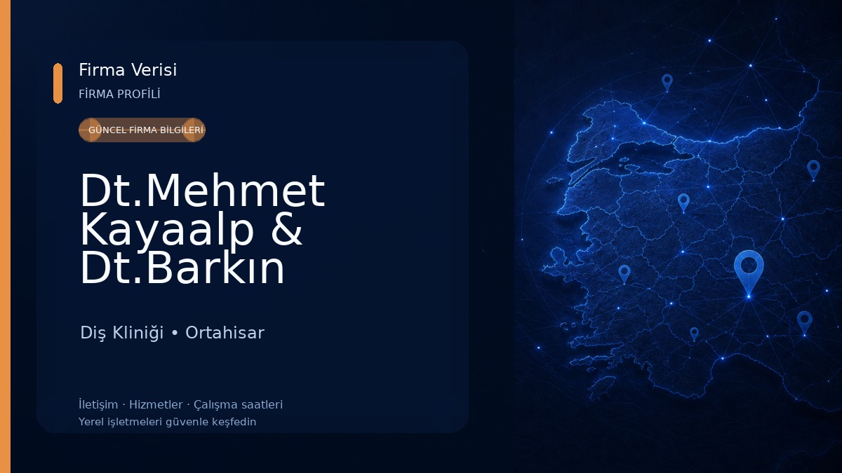 Dt.Mehmet Kayaalp & Dt.Barkın Kayaalp Diş Kliniği Diş Kliniği