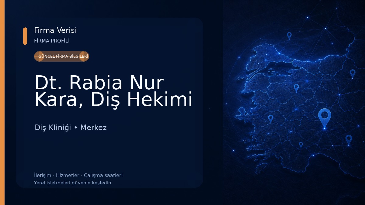 Dt. Rabia Nur Kara, Diş Hekimi Diş Kliniği