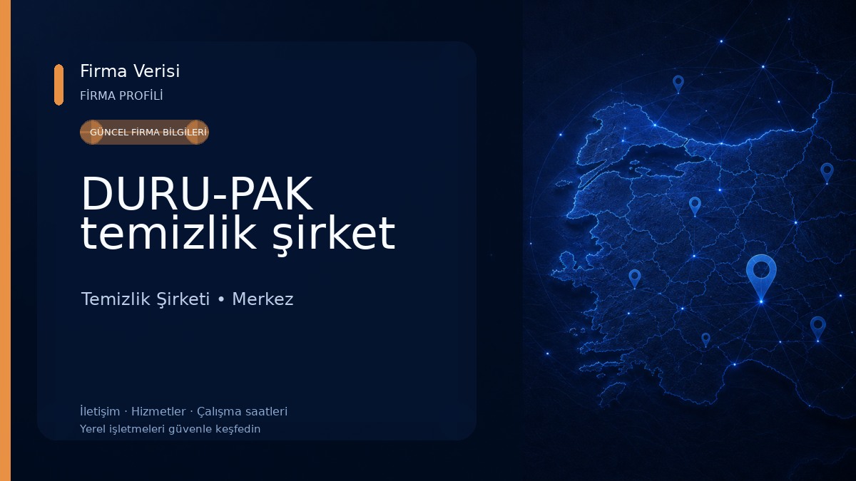 DURU-PAK temizlik şirket Temizlik Şirketi