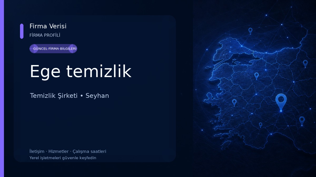 Ege temizlik Temizlik Şirketi