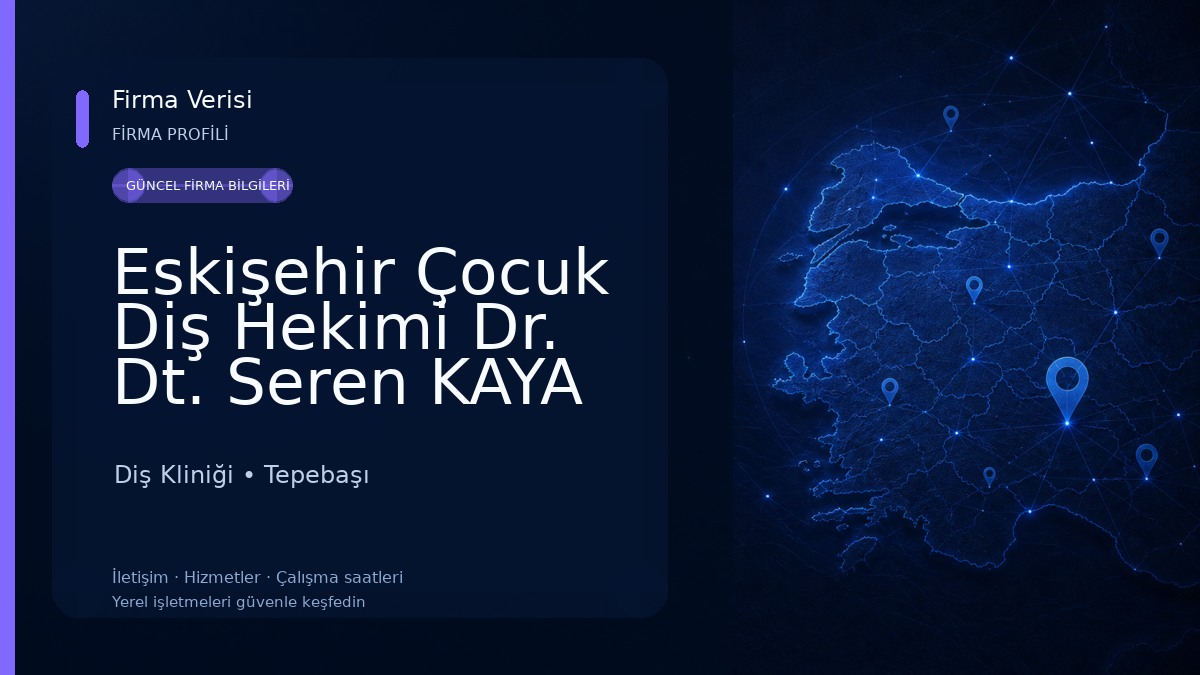 Eskişehir Çocuk Diş Hekimi Dr. Dt. Seren KAYA Muayenehanesi Diş Kliniği