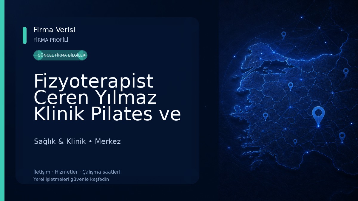 Fizyoterapist Ceren Yılmaz Klinik Pilates ve Fizyoterapi Merkezi Sağlık & Klinik