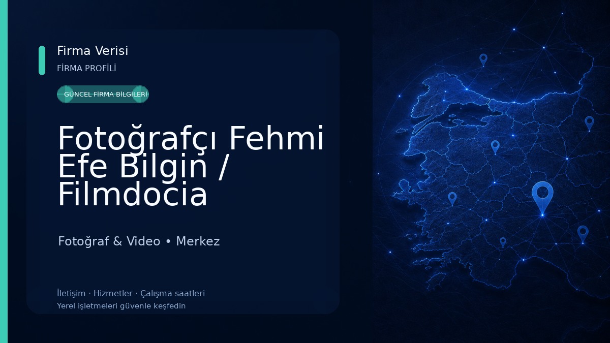 Fotoğrafçı Fehmi Efe Bilgin / Filmdocia Fotoğraf & Video
