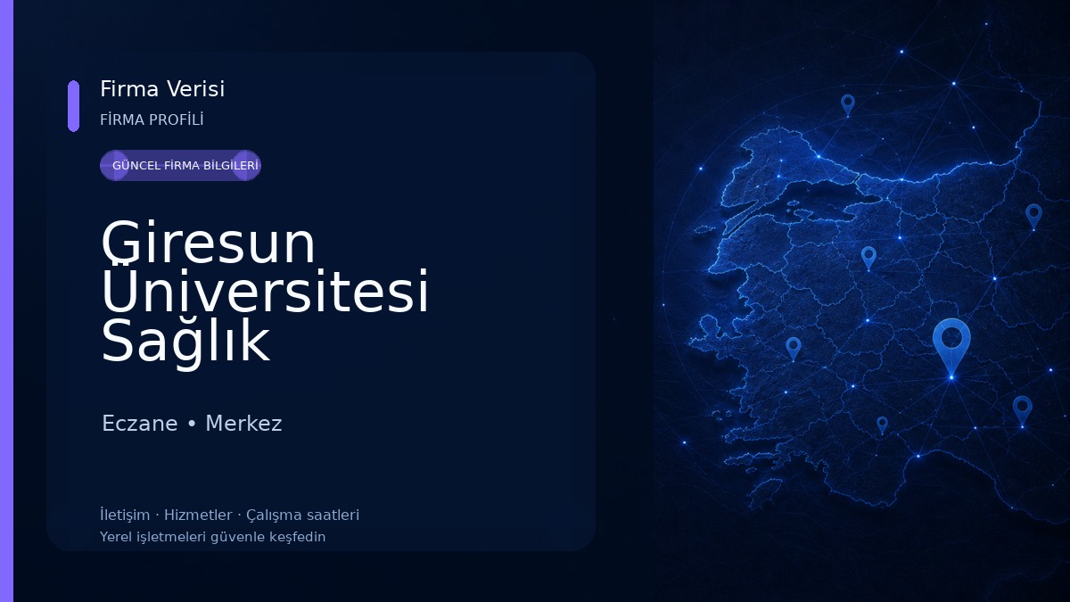 Giresun Üniversitesi Sağlık Hizmetleri Meslek Yüksek Okulu Eczane