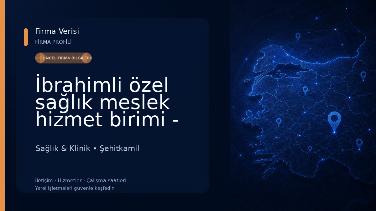 İbrahimli özel sağlık meslek hizmet birimi - İbrahimli sağlık kabini Sağlık & Klinik