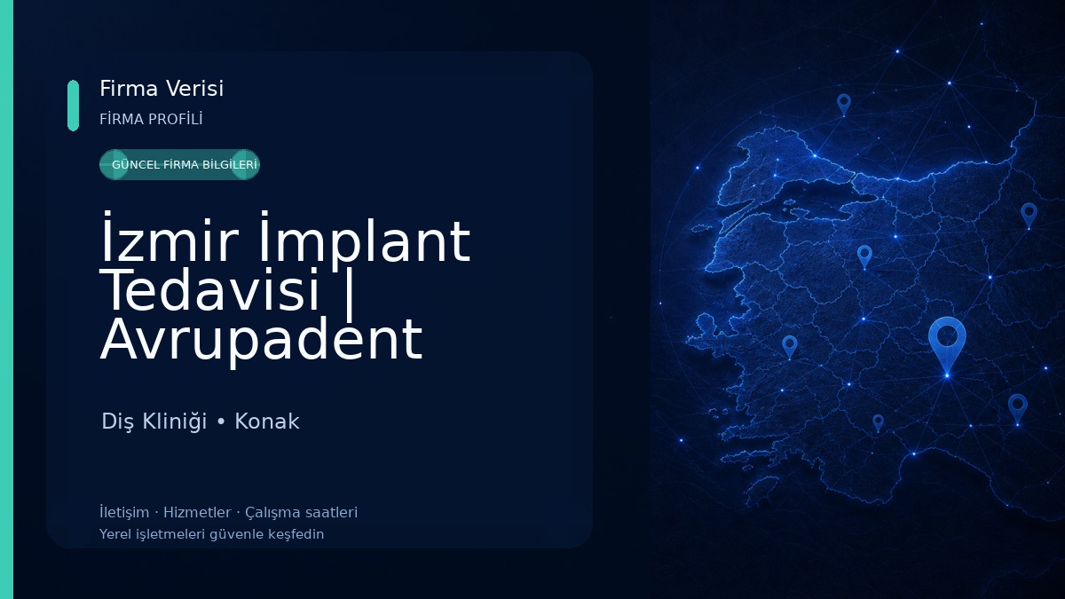 İzmir İmplant Tedavisi | Avrupadent Alsancak Diş Kliniği Diş Kliniği