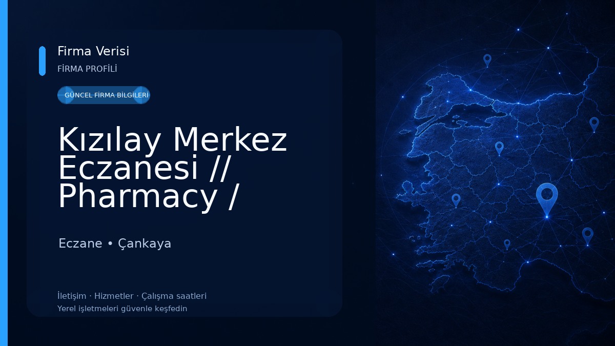 Kızılay Merkez Eczanesi // Pharmacy / Apotheke / аптека
