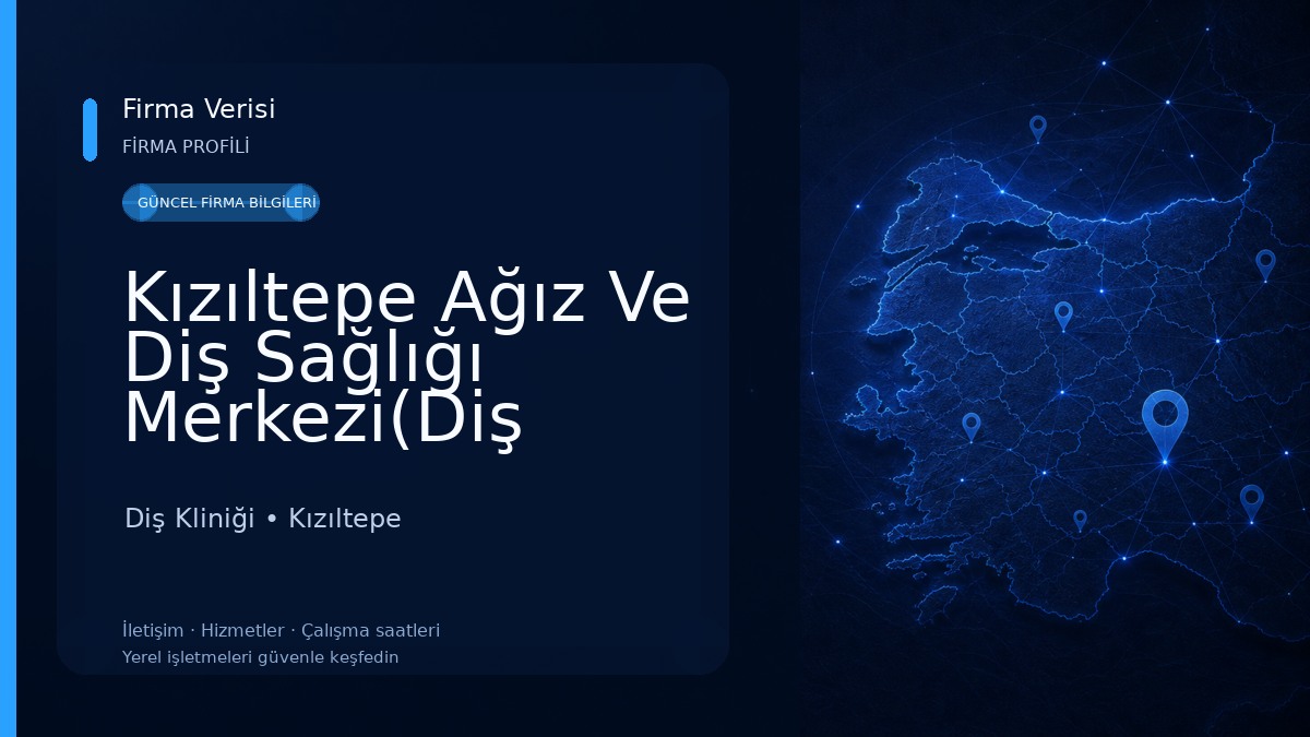 Kızıltepe Ağız Ve Diş Sağlığı Merkezi(Diş Hastanesi) Diş Kliniği