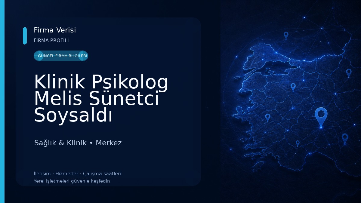 Klinik Psikolog Melis Sünetci Soysaldı 