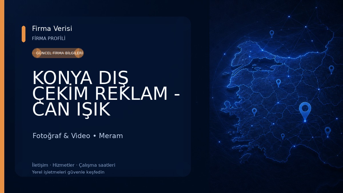 KONYA DIŞ ÇEKİM REKLAM - CAN IŞIK FOTOĞRAF - VİDEO 