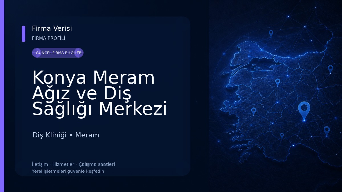 Konya Meram Ağız ve Diş Sağlığı Merkezi Diş Kliniği
